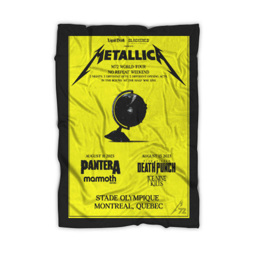 Metallica 72 Seasons 2023 2024 M72 World Tour Montreal Stade Olympique  Blanket
