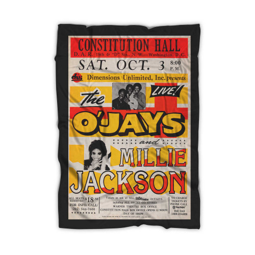 O'Jays Millie Jackson 1987 Washington D.C. Concert  Blanket