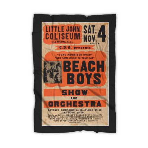 Rare Beach Boys Boxing Style 1972 Concert  Blanket