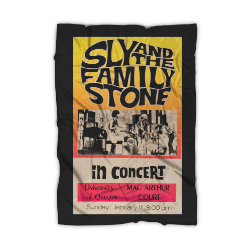 Sly And The Family Stone 1970 Eugene Oregon Cardboard Concert  Blanket