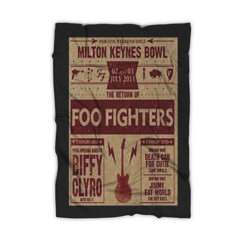 The Foo Fighters Milton Keynes Bowl Repro Tour  Blanket