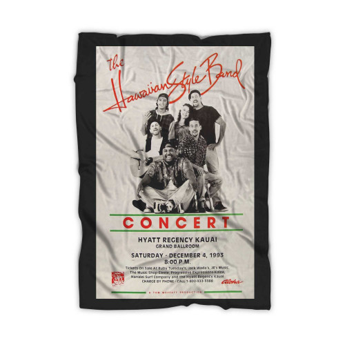 The Hawaiian Style Band Vintage Concert  Blanket