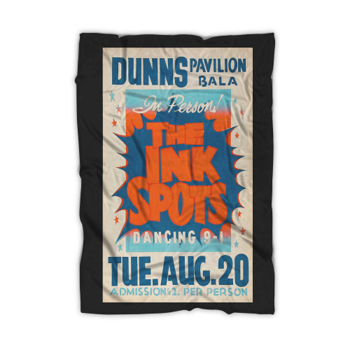 The Ink Spots 1957 Day-Glo Silk-Screened Cardboard Concert  Blanket