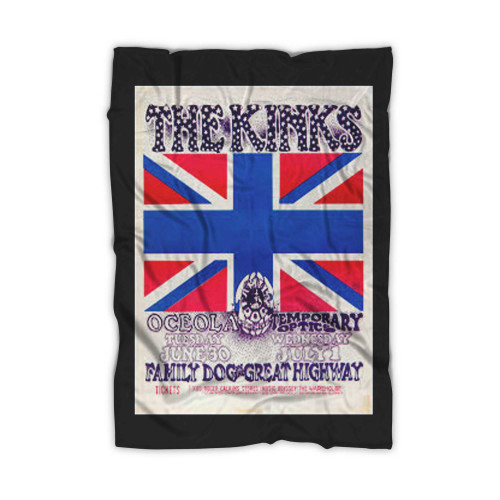 The Kinks Family Dog Fd-700630 Great Highway Concert  Blanket