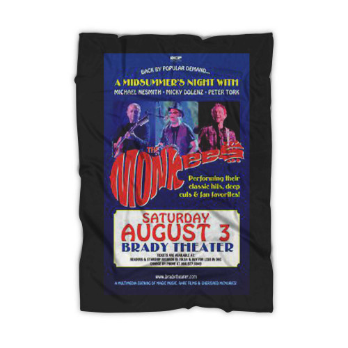 The Monkees 2019 Tour Tulsa Concert  Blanket