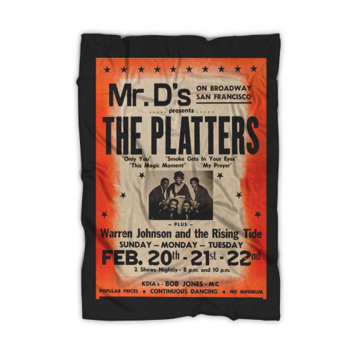 The Platters 1970S San Francisco Ca Concert  Blanket