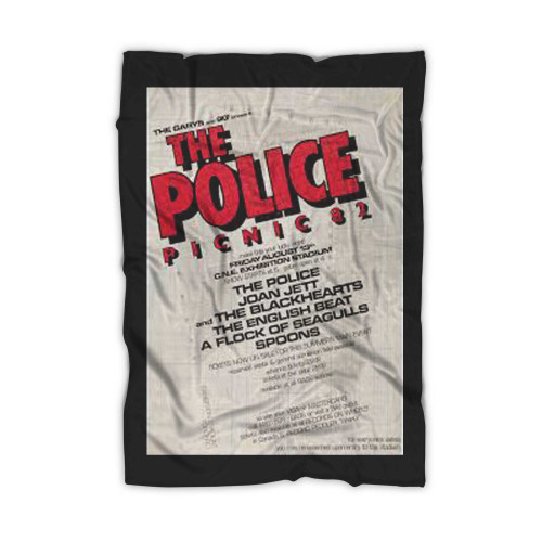 The Police Joan Jett English Beat 1982 Toronto Canada Concert  Blanket