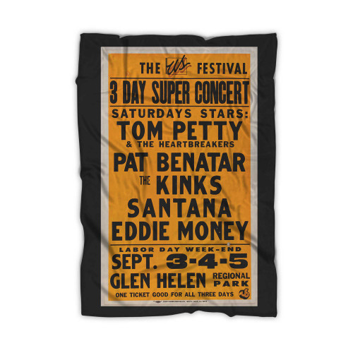 Tom Petty Original Us Festival Cardboard Concert  Blanket