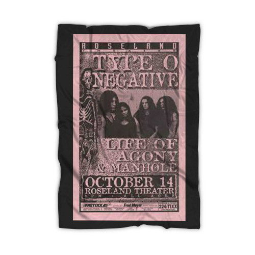 Type O Negative & Life Of Agony Roseland Theater 1996 Value  Blanket