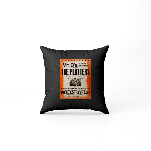 The Platters 1970S San Francisco Ca Concert  Pillow Case Cover