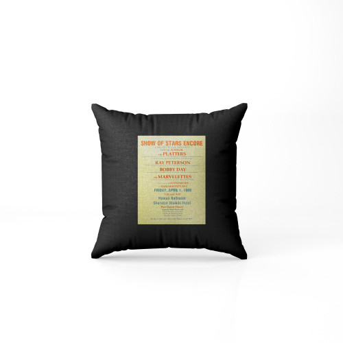 The Platters Vintage Concert  Pillow Case Cover