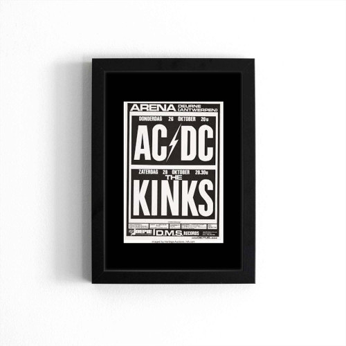 Ac Dc Kinks Sporthal Arena Concert  Poster