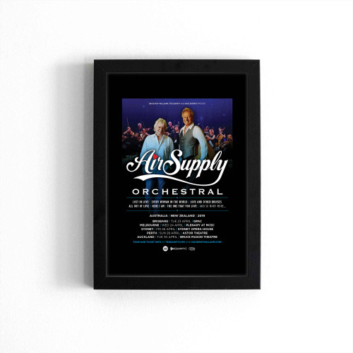 Air Supply Orchestral Australia And New Zealand Tour 2019  Poster