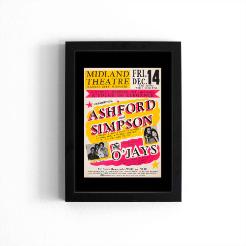 Ashford & Simpson O'Jays 1984 Kansas City Concert  Poster