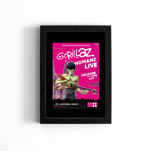 Gorillaz Humanz Live Tour 2017 Germany Concert  Poster