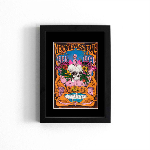 Grateful Dead And Santana 1968 Bill Graham Fillmore Concert  Poster