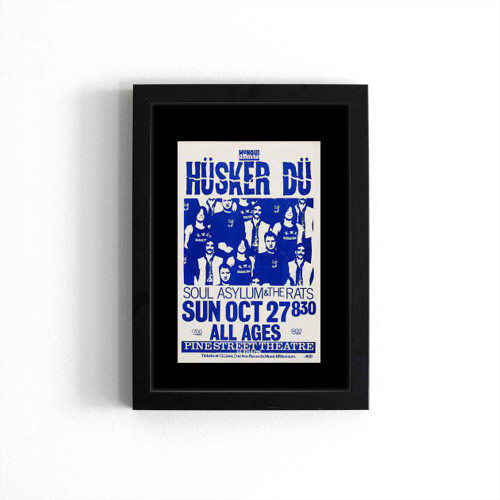 Husker Du Soul Asylum The Rats Pine Street Theatre Concert  Poster