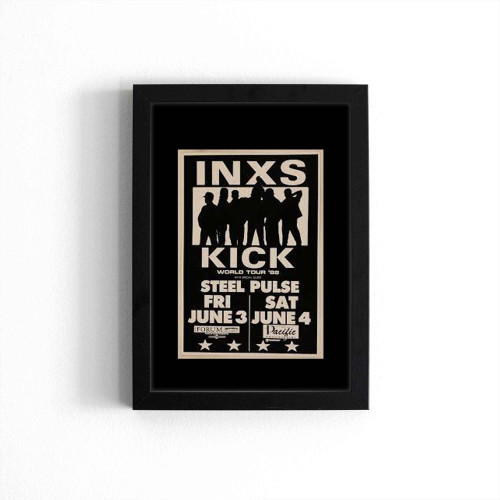 Inxs Original 1988 Kick World Tour Concert  Poster