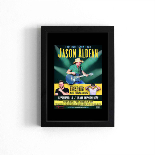 Jason Aldean They Dont Know Tour Salt Lake City Concert  Poster