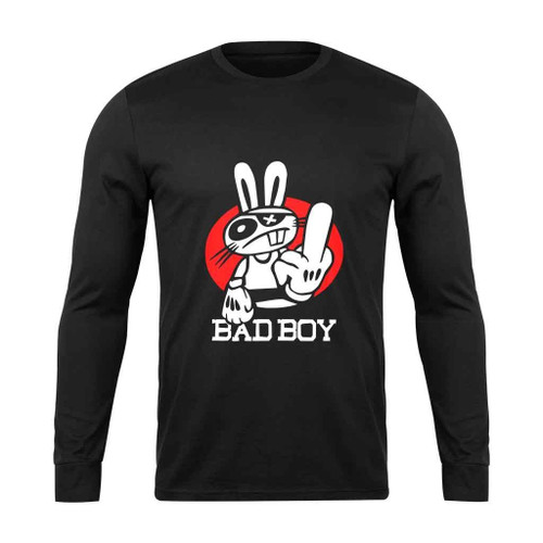 Middle Finger Gangsta Rabbit Bad Boy Long Sleeve T-Shirt