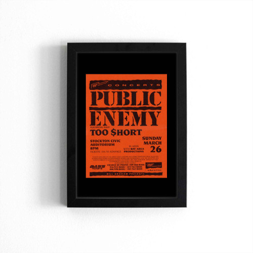 Public Enemy Vintage Concert 1  Poster