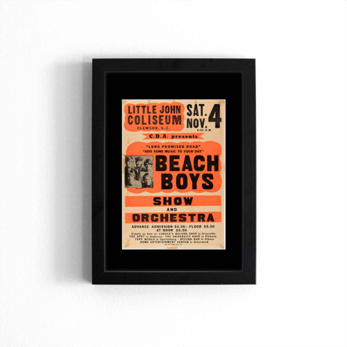 Rare Beach Boys Boxing Style 1972 Concert  Poster