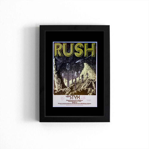 Rush Ultra Rare Autographed 1976 El Paso Concert  Poster