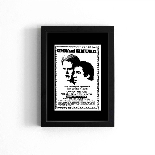 Simon And Garfunkel At Philadelphia Civic Center Philadelphia Pennsylvania United States  Poster