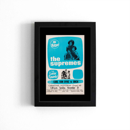 Supremes Lovin' Spoonful Carmichael Auditorium Concert  Poster