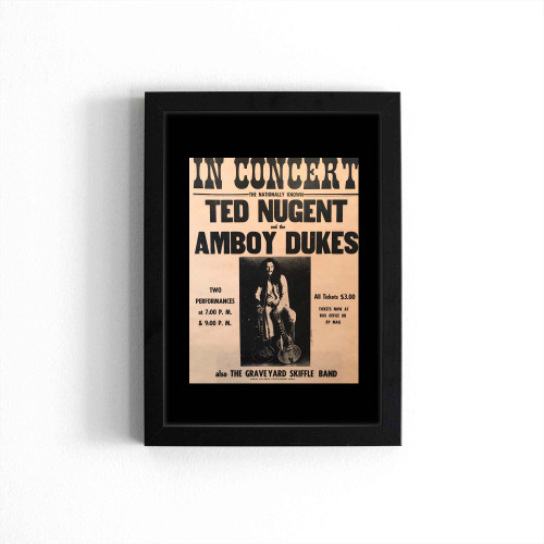 Ted Nugent The Amboy Dukesoriginal Cardboard  Poster