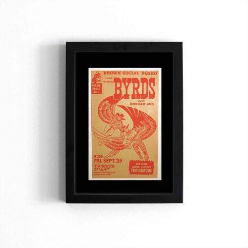 The Byrds 1970 Meehan Auditorium Original Concert  Poster