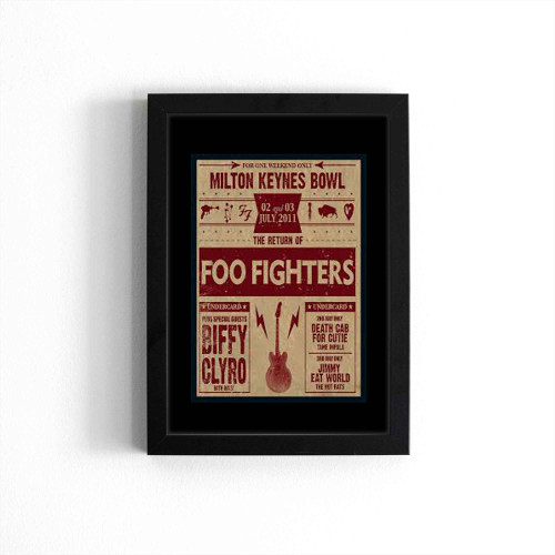 The Foo Fighters Milton Keynes Bowl Repro Tour  Poster