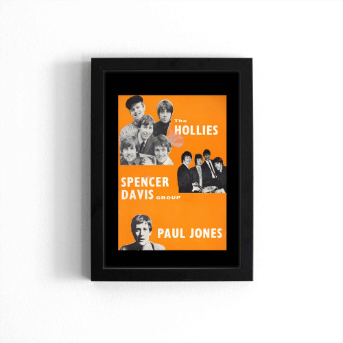 The Hollies Spencer Davis Group Paul Jones Uk Concert  Poster