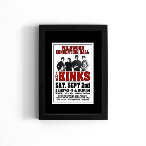 The Kinks 1972 Wildwood Nj Convention Hall Concert  Poster