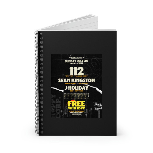 112 Sean Kingston Dan J. Holiday  Spiral Notebook