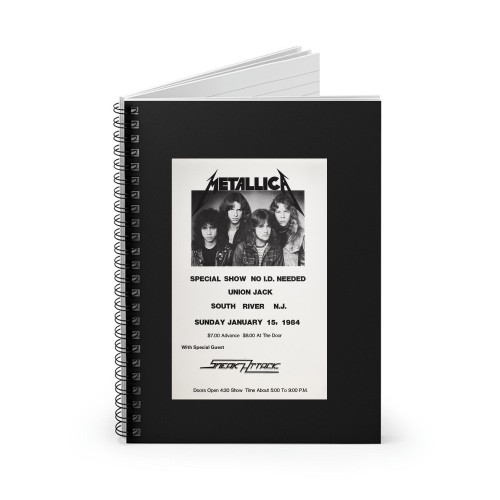 A Metallica Union Jack Concert  Spiral Notebook