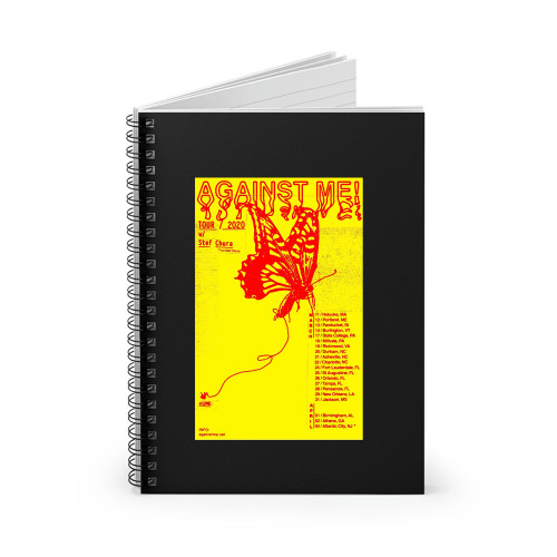 Against Me Us Tour 2020 Ltd Ed New Rare  Spiral Notebook