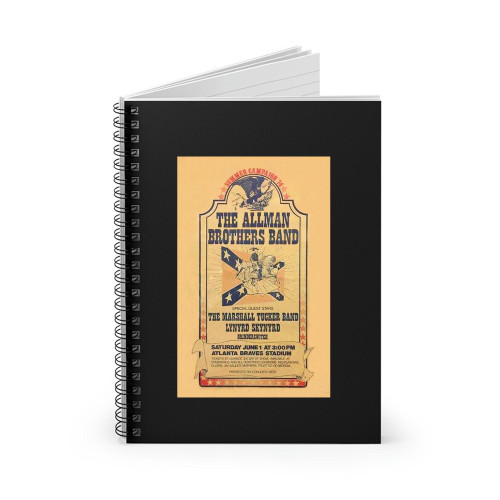 Allman Brothers 1974 Atlanta Music Concert  Spiral Notebook