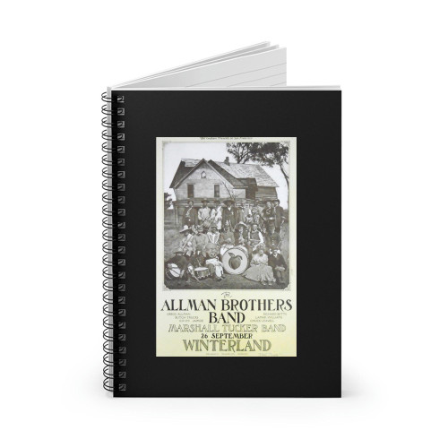 Allman Brothers Band Winterland 1973 David Singer Signed Concert  Spiral Notebook