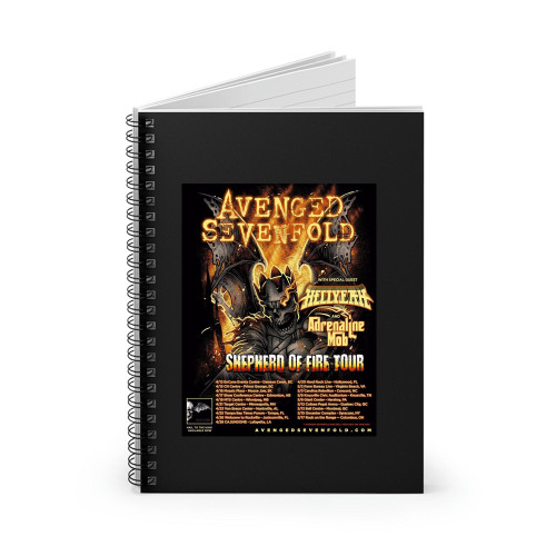 Avenged Sevenfold Shepherd Of Fire Tour 2013 North American Concert  Spiral Notebook