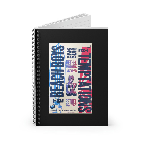 Beach Boys & Temptations 2022 Concert  Spiral Notebook