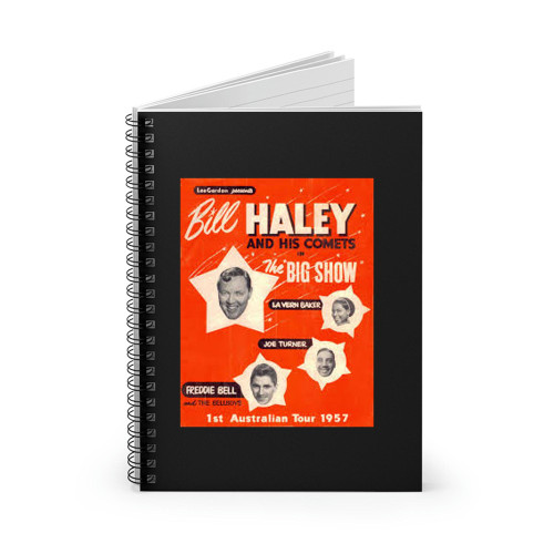 Bill Haley And The Comets The Platters Lavern Baker Big Joe Turner Freddie Bell And The Bell Boys Australian Tour 1957  Spiral Notebook