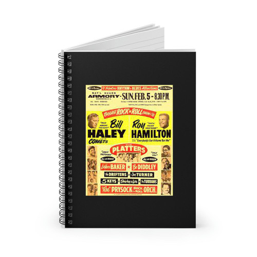 Bill Haley The Platters Bo Diddley 1956 Concert  Spiral Notebook