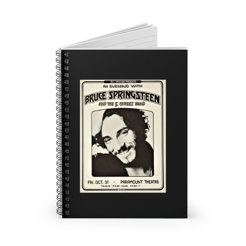 Bruce Springsteen At The Paramount Theatre  Spiral Notebook