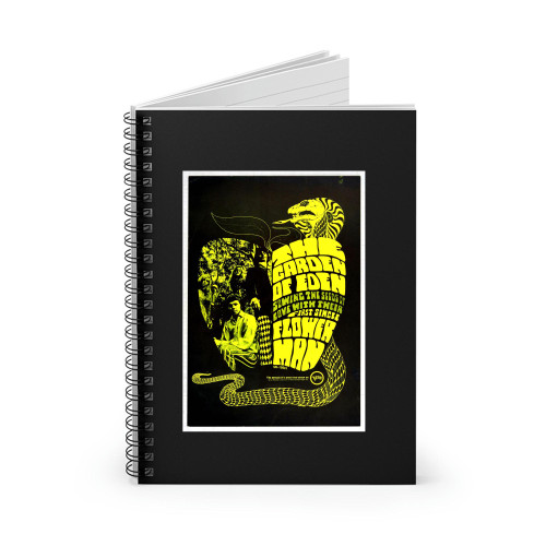 Garden Of Eden Band Flower Man Rock Concert  Spiral Notebook