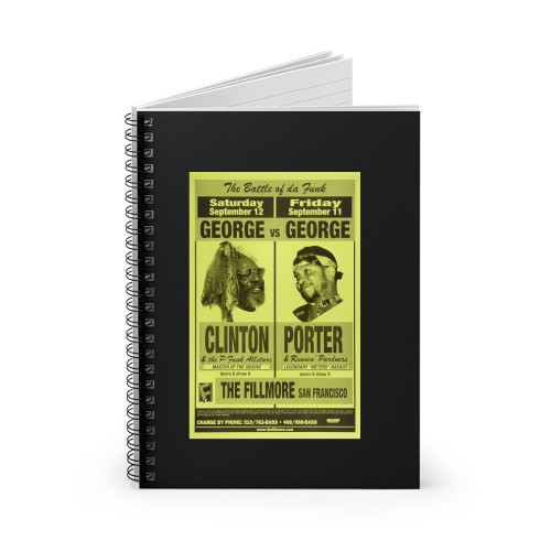 George Clinton And The P-Funk All-Stars Vintage Concert  Spiral Notebook