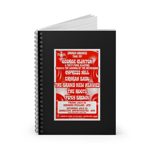 George Clinton And The P-Funk All-Stars Vintage Concert 1  Spiral Notebook