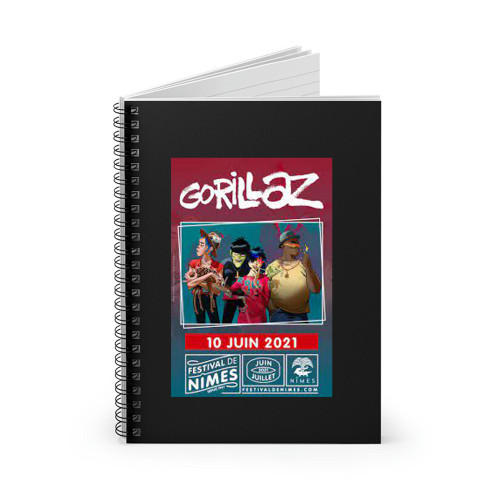 Gorillaz France Concert  Spiral Notebook