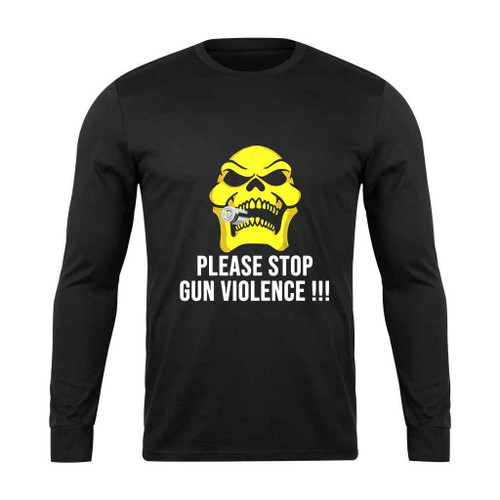 Gun Violence Skeleton Stop Long Sleeve T-Shirt