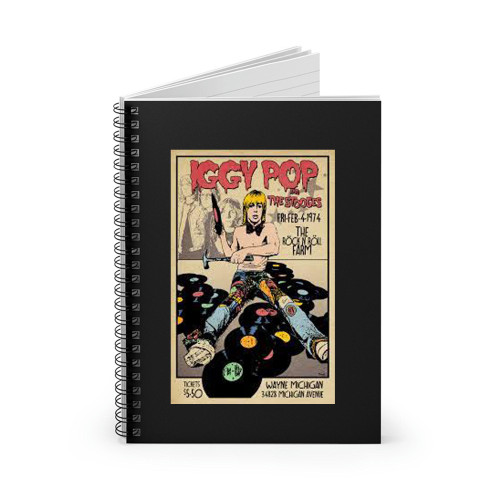 Iggy Pop And The Stooges Concert  Spiral Notebook